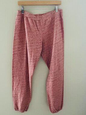 Monrow Unisex Jogger Sweatpants Pink Drawstring Rayon Blend Size XL
